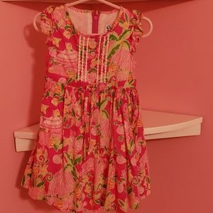 Pink and green Lilly Pulitzer dress with elephants